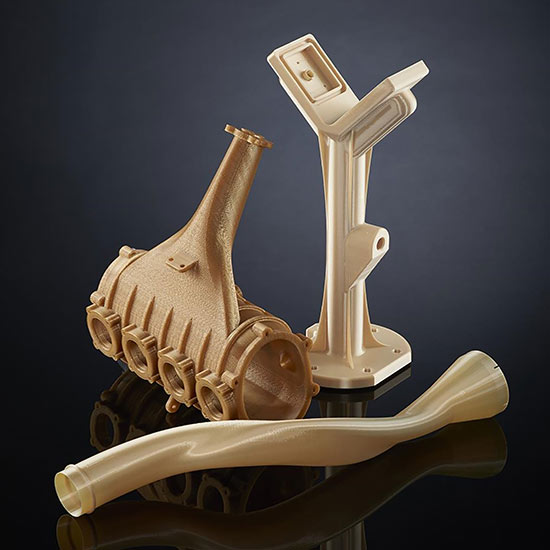 Nylon 12CF: Tensile Strength 63.4 MPa (XZ Axis)28.9 MPa (ZX Axis)